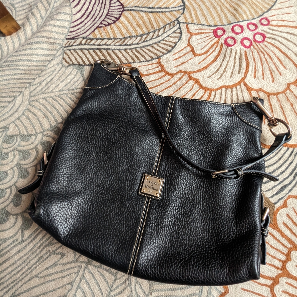 Black Leather Shoulder Bag
